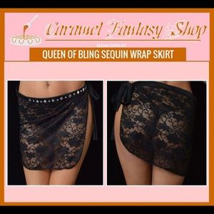 QUEEN OF BLING SEQUIN WRAP SKIRT